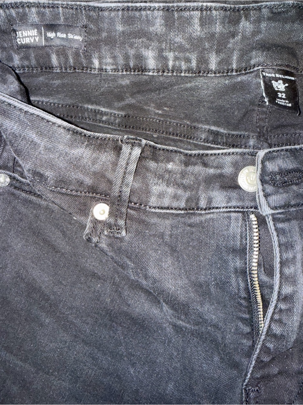 True Religion Jennie Curvy high rise skinny jeans black